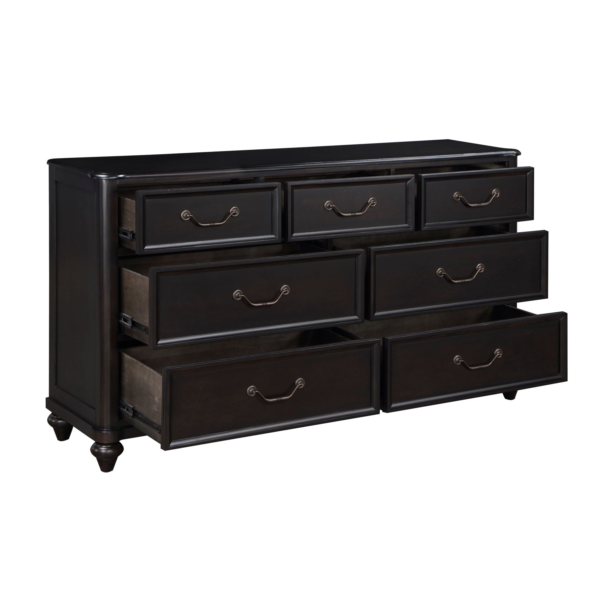 Herman Solid Wood Bedroom Set Charcoal Brown 1420