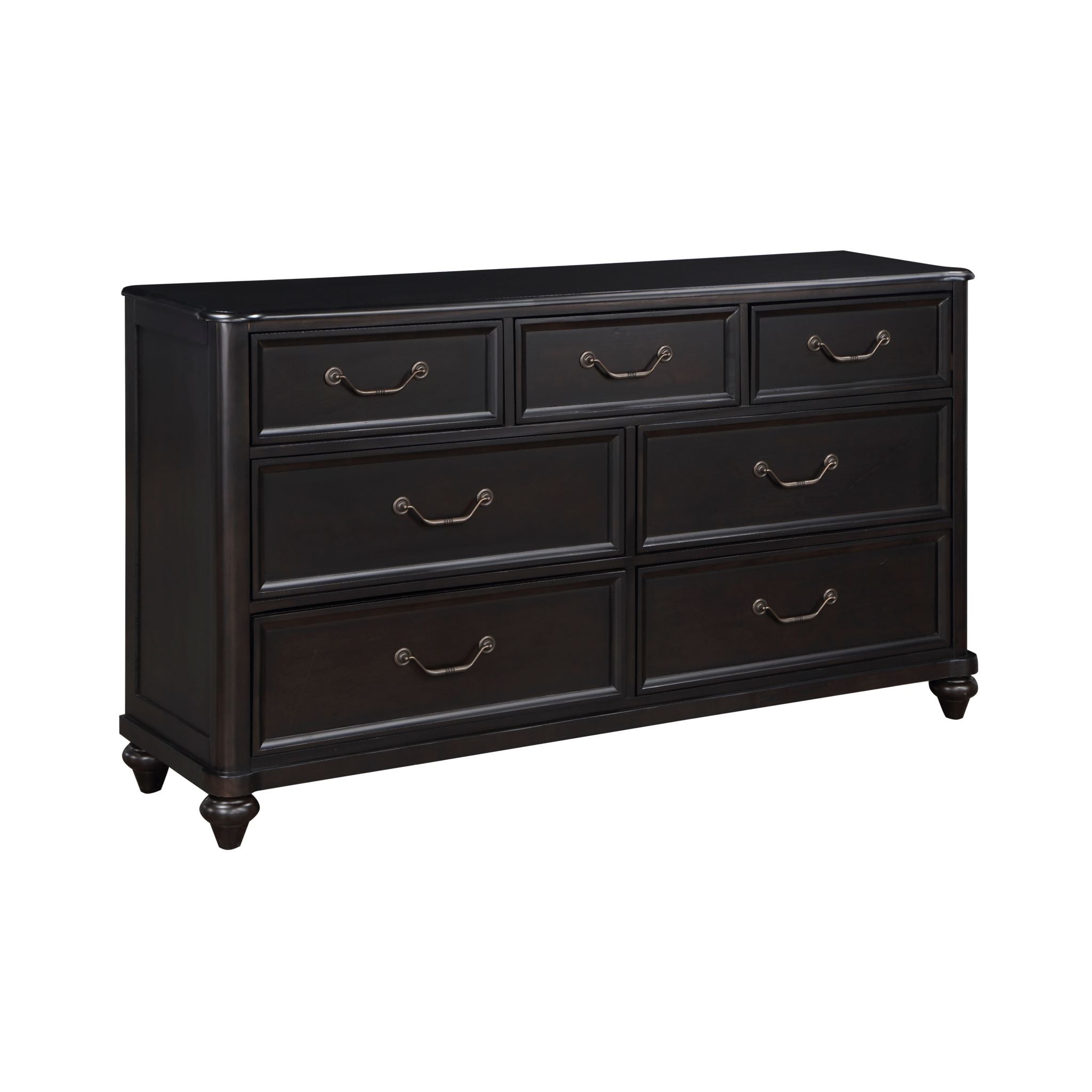 Herman Solid Wood Bedroom Set Charcoal Brown 1420