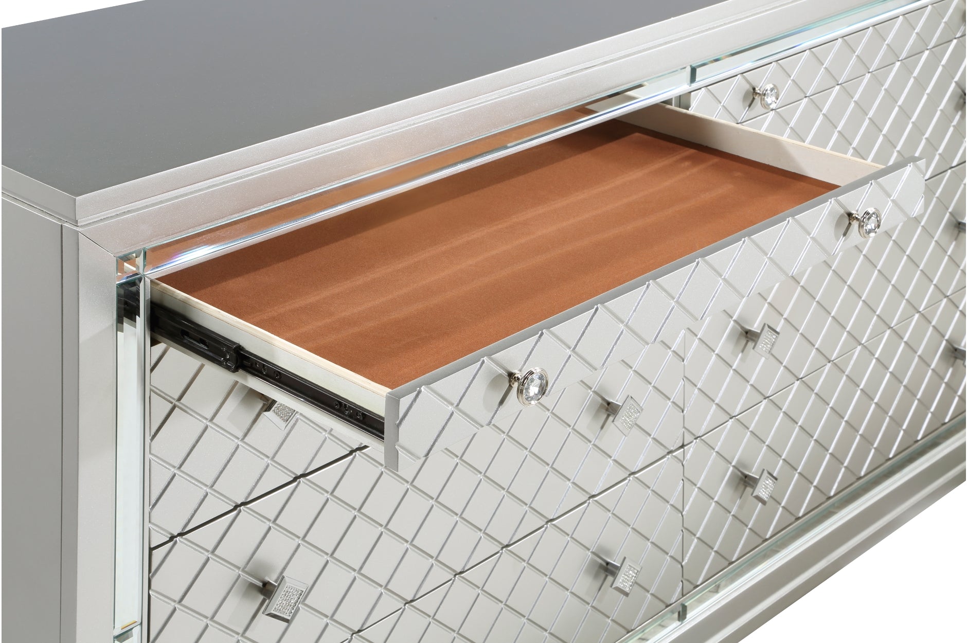 Leesa Silver Bedroom Set With LED Headboard 1430