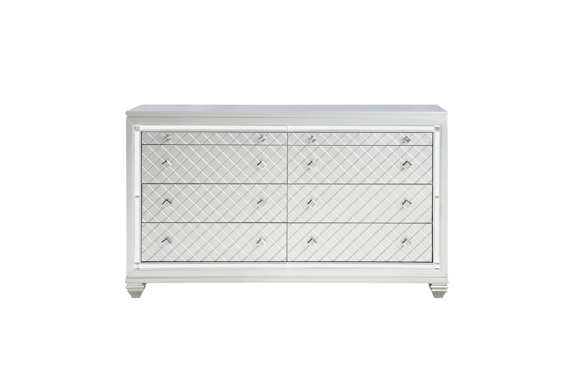 Leesa Silver Bedroom Set With LED Headboard 1430