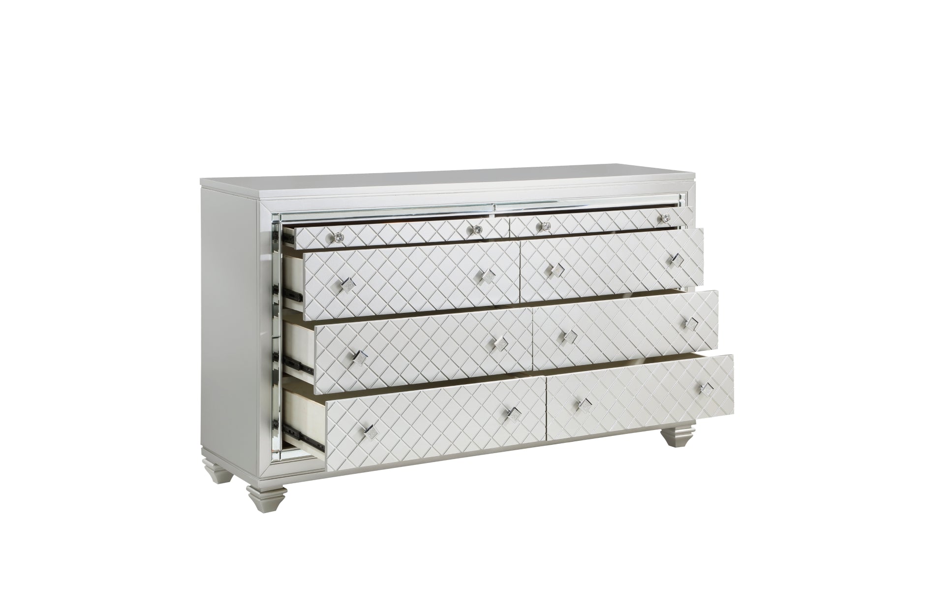 Leesa Silver Bedroom Set With LED Headboard 1430