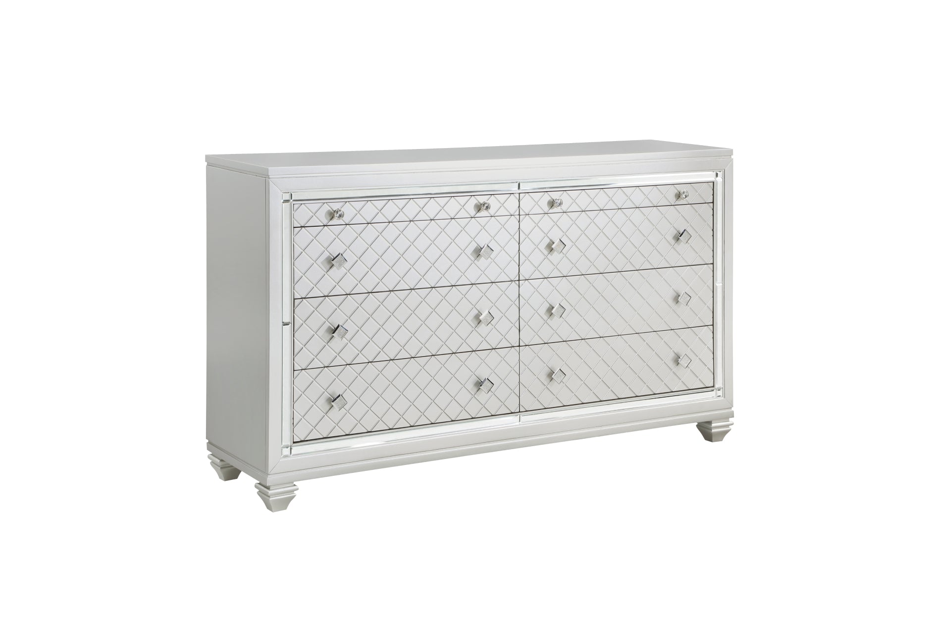 Leesa Silver Bedroom Set With LED Headboard 1430