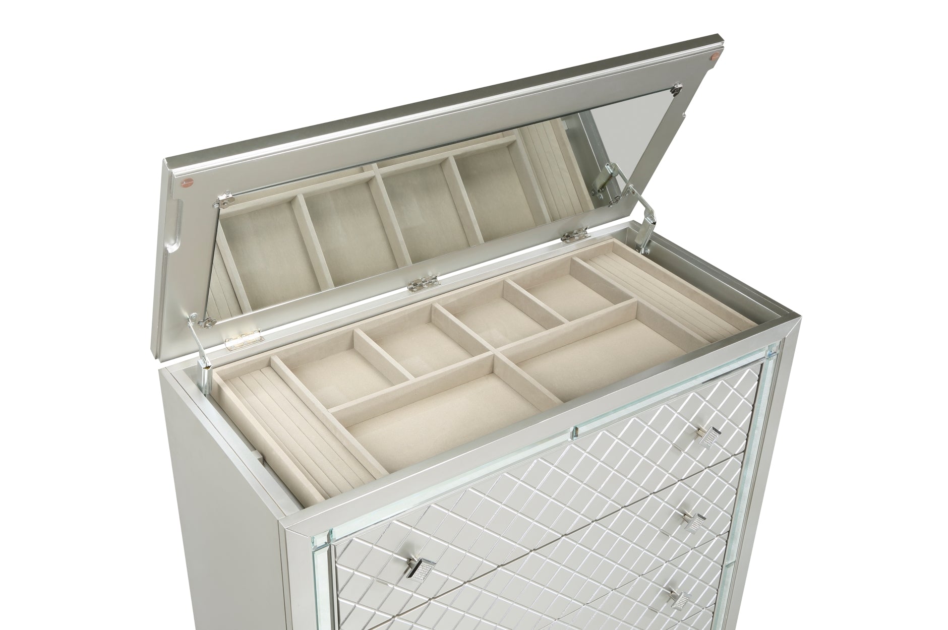 Leesa Silver Bedroom Set With LED Headboard 1430