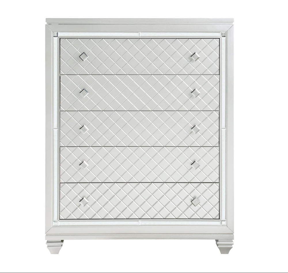 Leesa Silver Bedroom Set With LED Headboard 1430