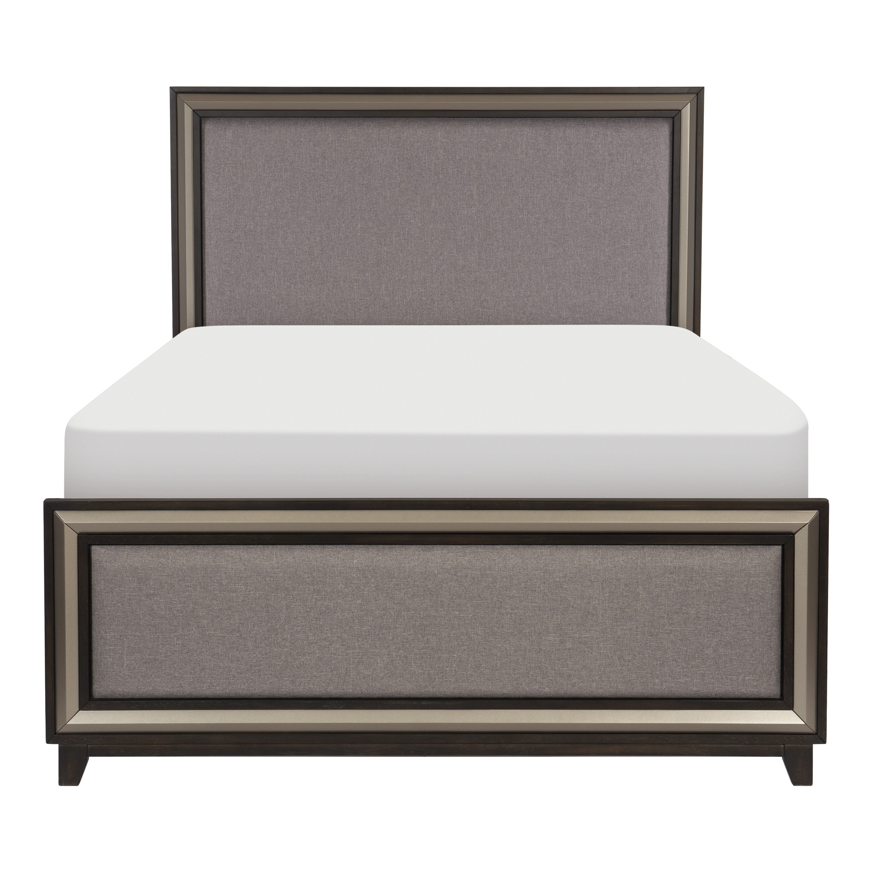 Grant Wooden Bed With Fabric Upholstered Headboard 1536