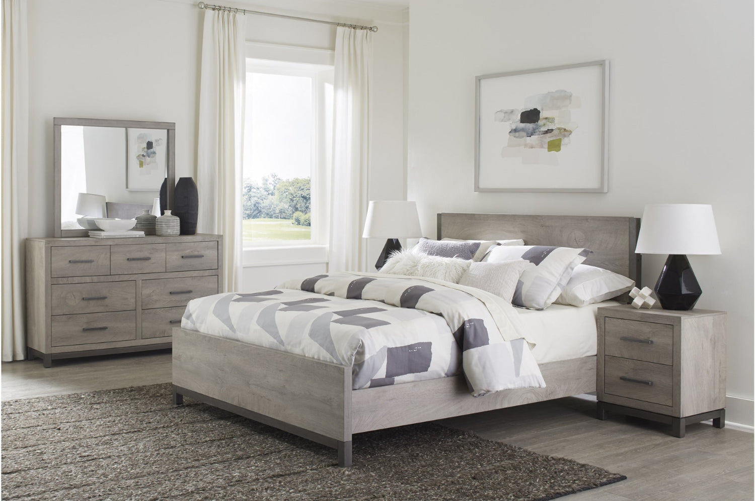 Light grey bedroom set
