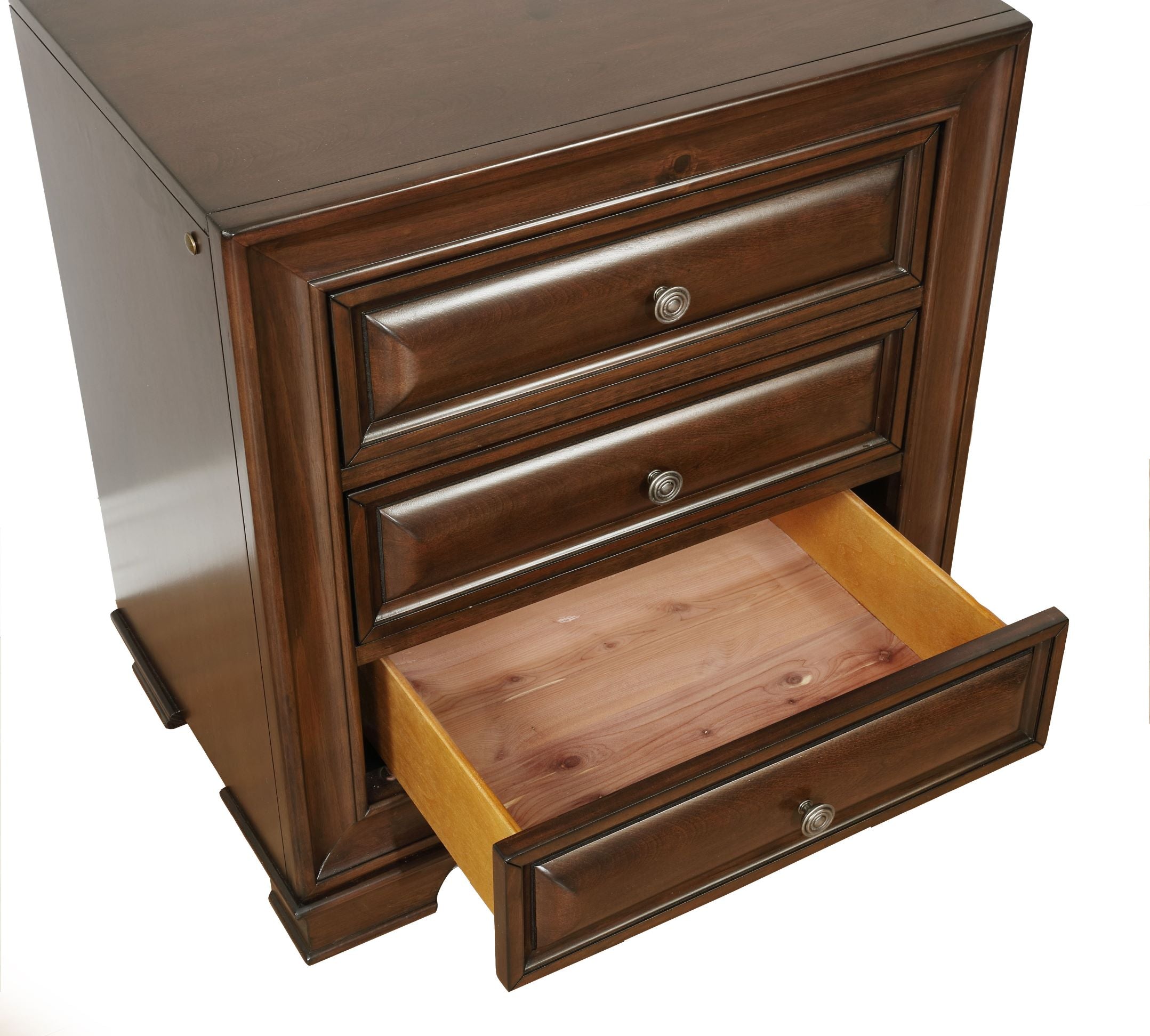 Milton Wooden Night Stand Cherry Brown 1701