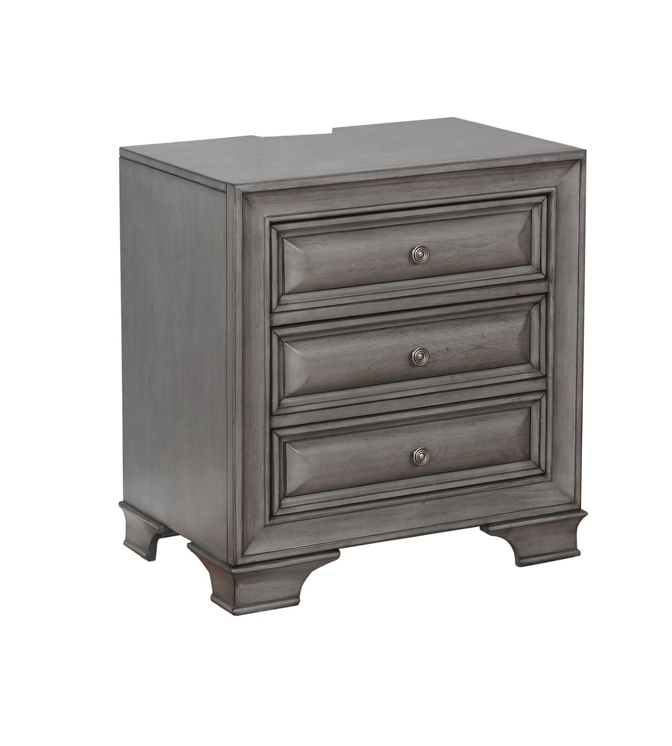 Milton Wooden Night Stand Cherry Grey 1701
