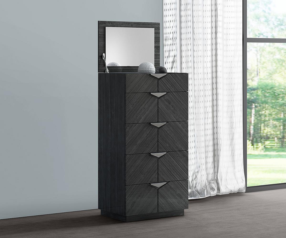 Stark Unique Grey Angley Chest with Jewellery Storage B162