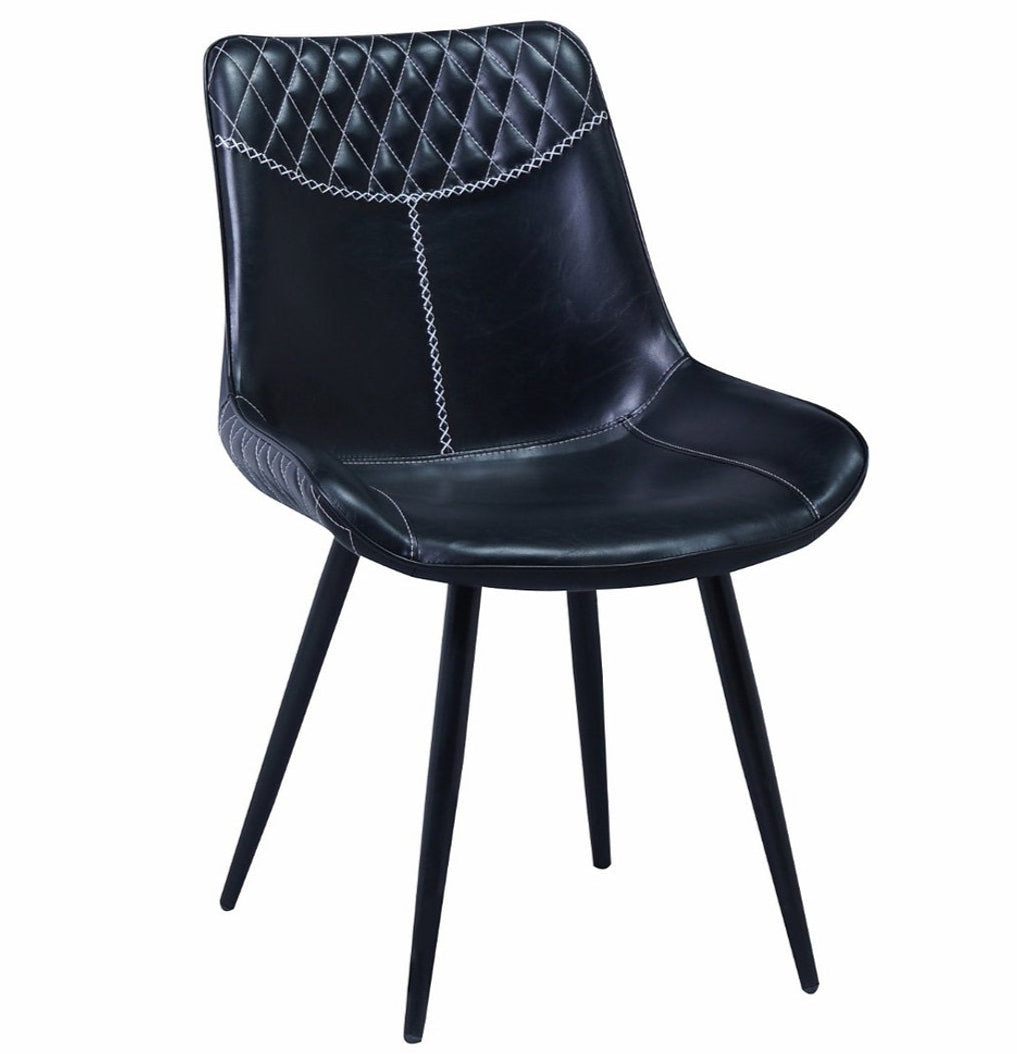 2 Piece Black Dining Chair C-1826