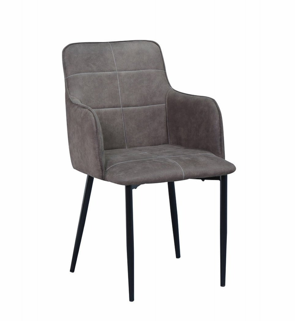 2 Piece Charcoal Brown Dining Chair C-1835