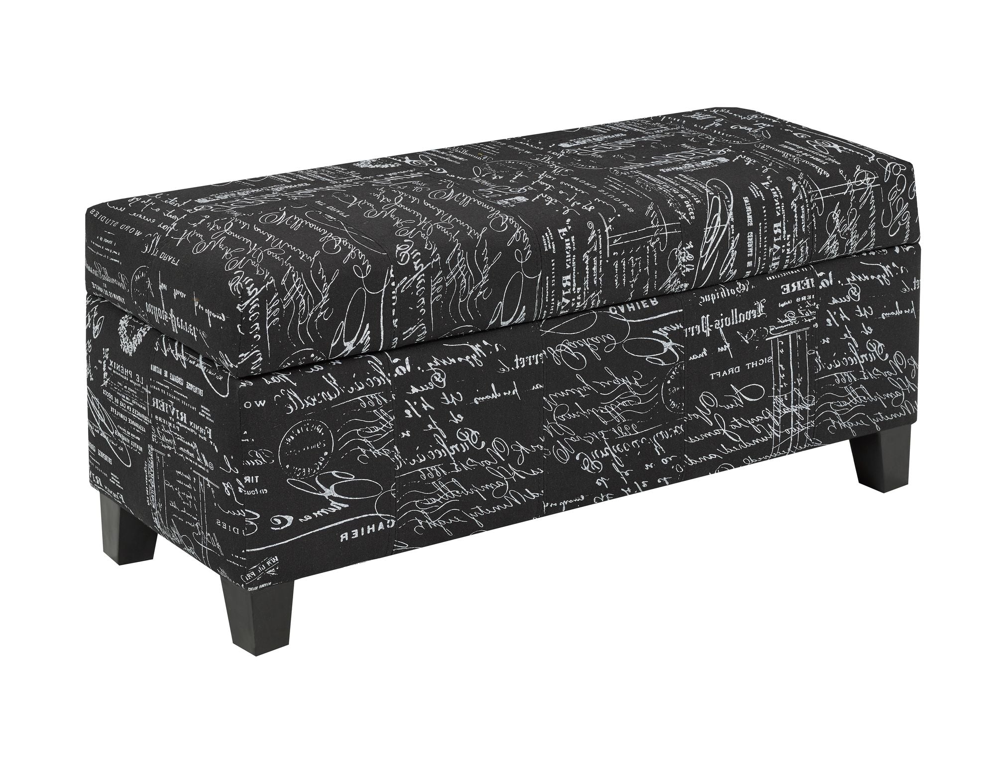 Black Storage Ottoman - 2006S BLK