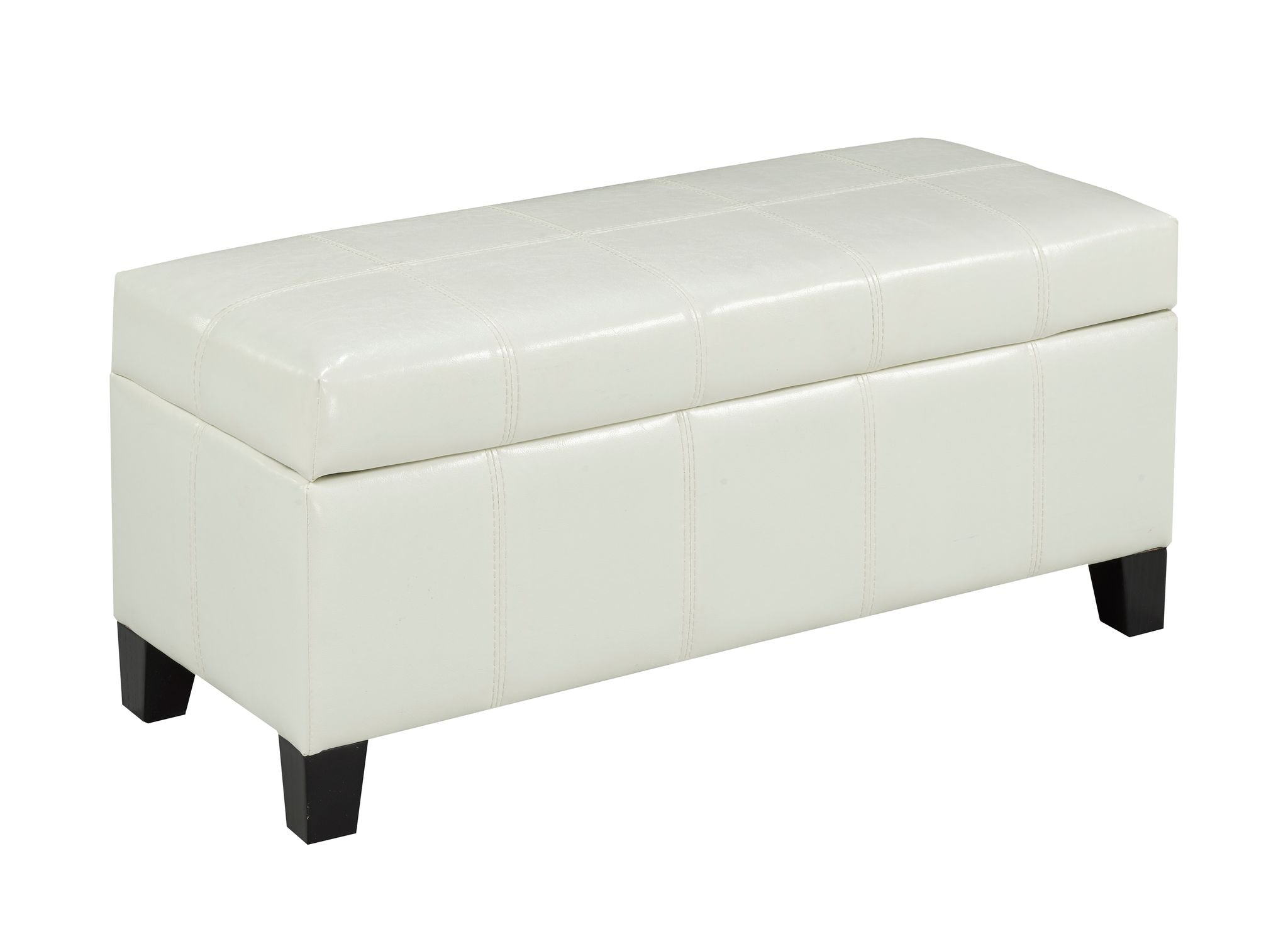 White Storage Ottoman - 2006S WH