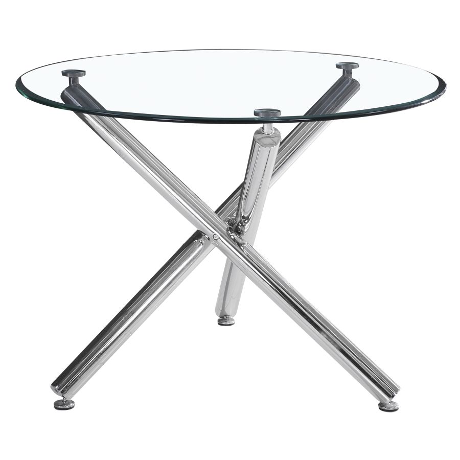 Solara II Round Dining Table in Chrome 201-160-40