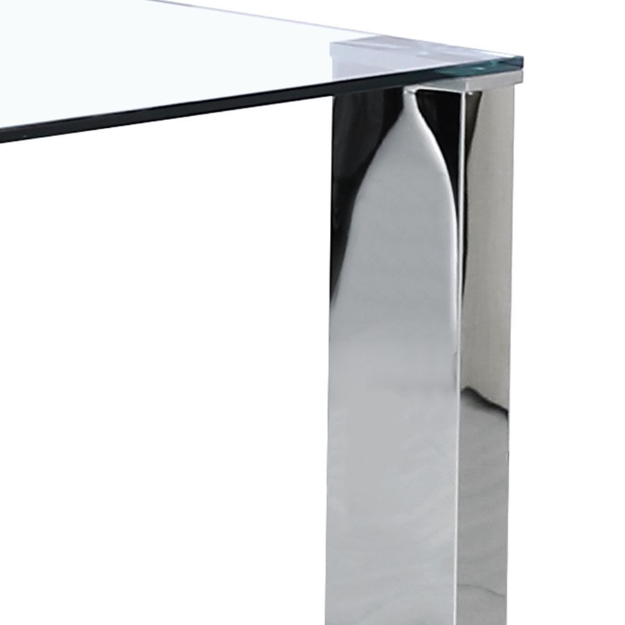 Frankfurt Rectangular Dining Table in Stainless Steel 201-165