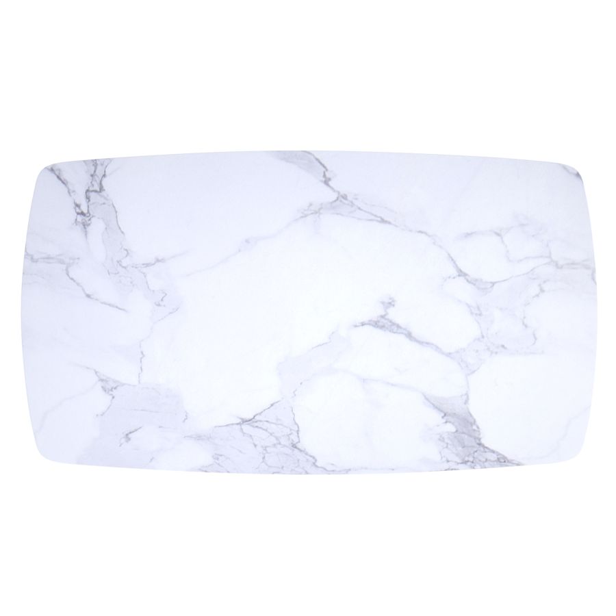 Emery Rectangular Dining Table in White and Black 201-294REC-WT