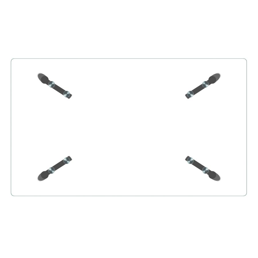 Abbot Rectangular Dining Table in Black 201-453BK