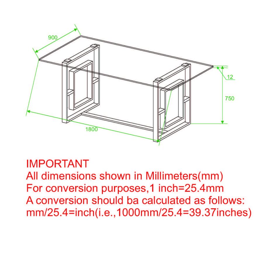 Eros Rectangular Dining Table in Silver 201-482CH