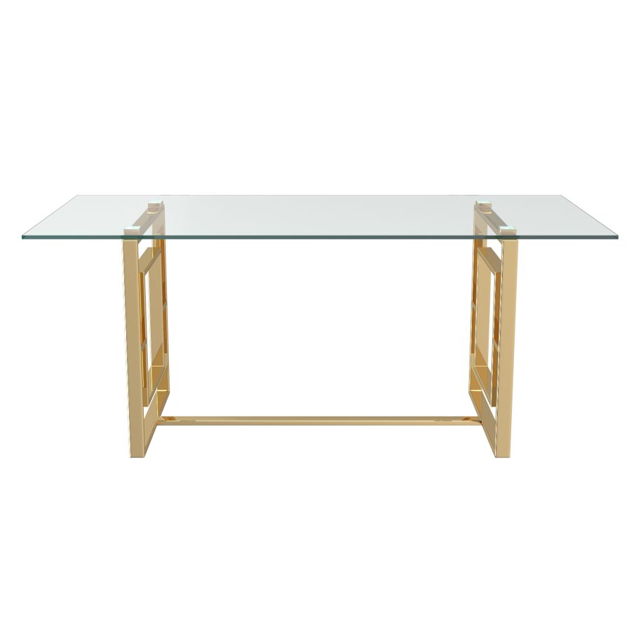 Eros Rectangular Dining Table in Gold 201-482GL