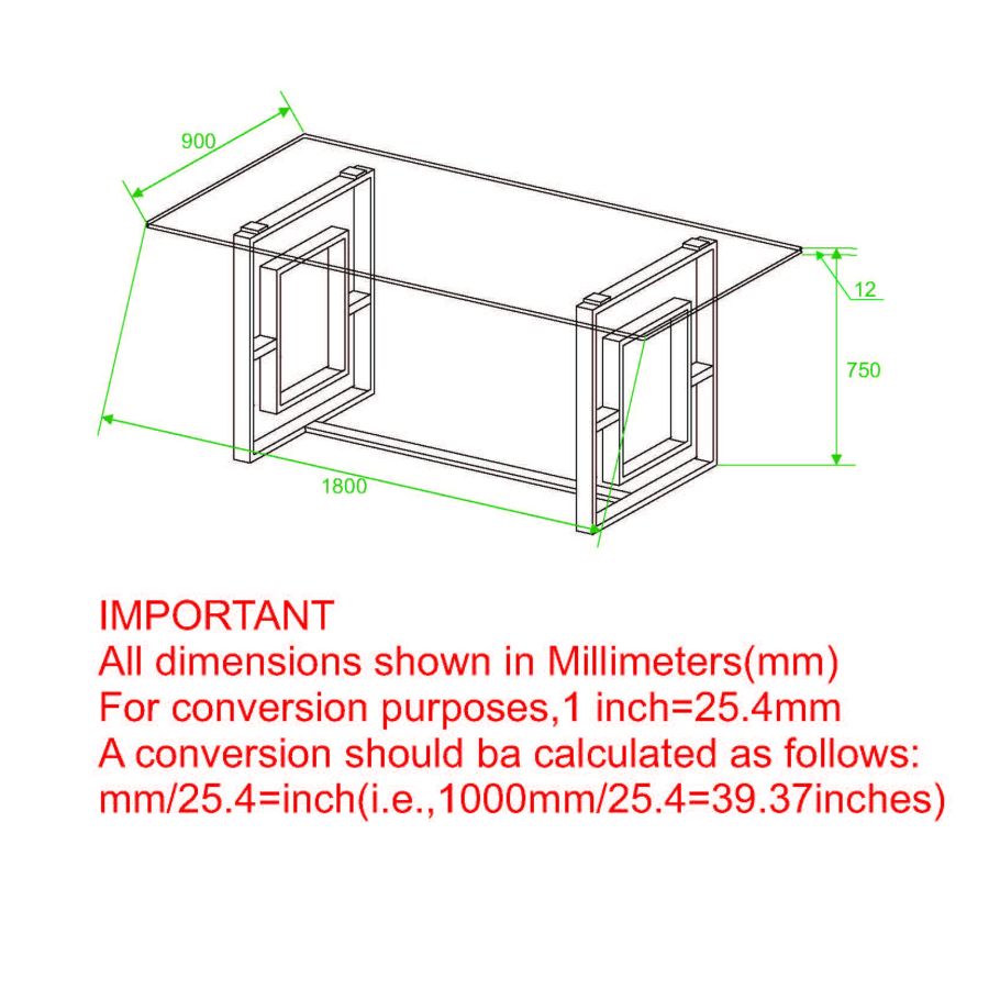 Eros Rectangular Dining Table in Gold 201-482GL