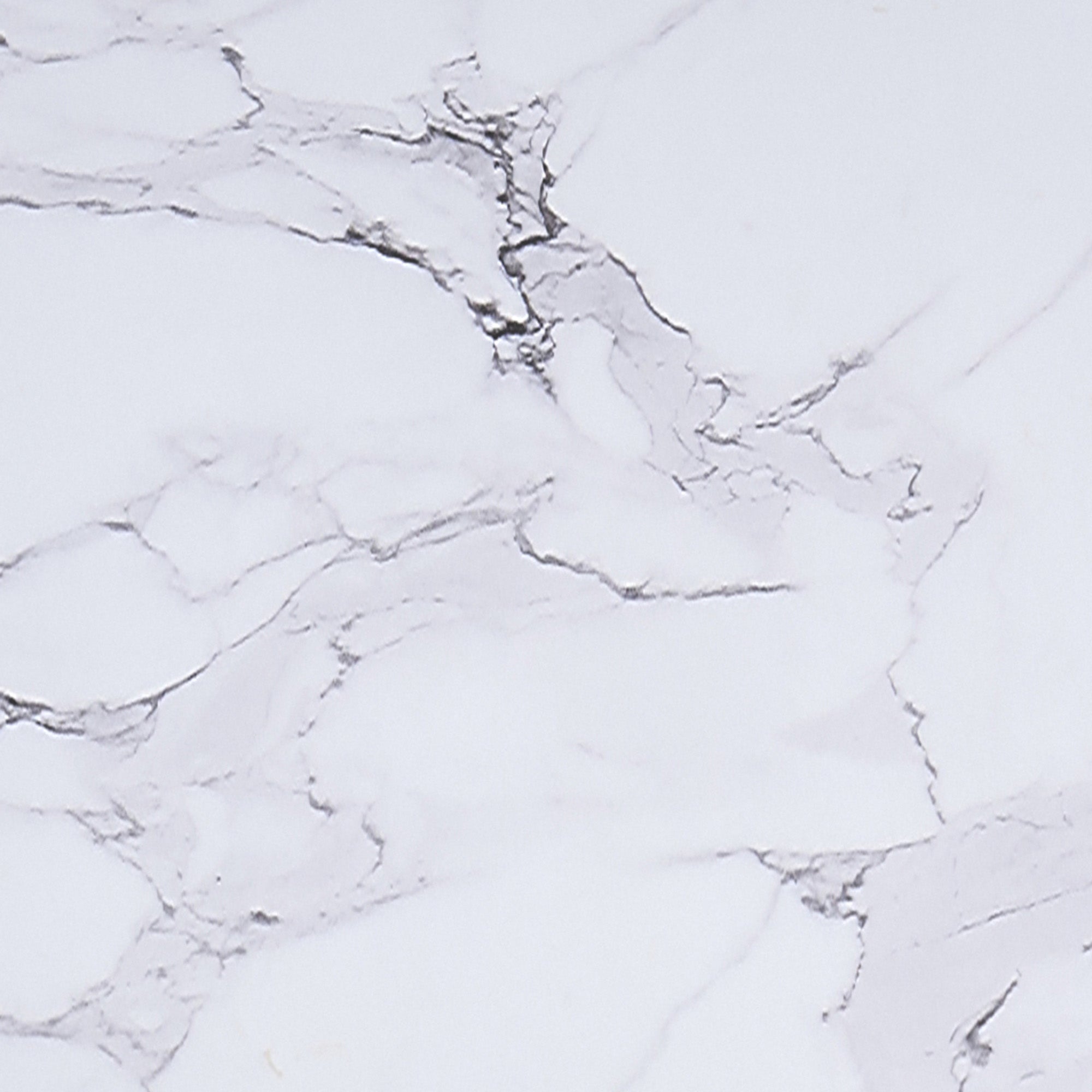 Zilo 40" Round Dining Table in White Faux Marble and Black 201-671BK_S