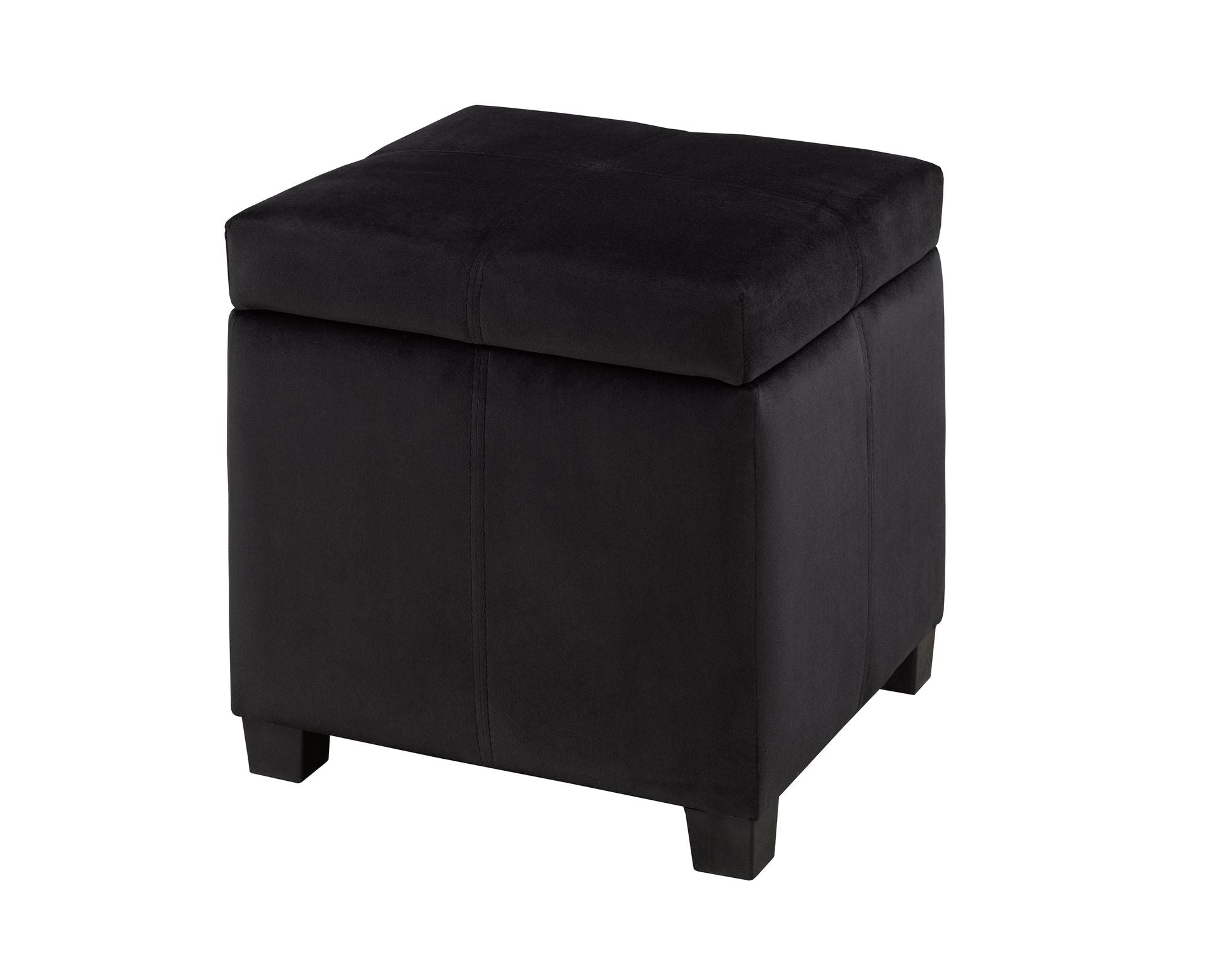 Black Storage Ottoman-2012XS BLK
