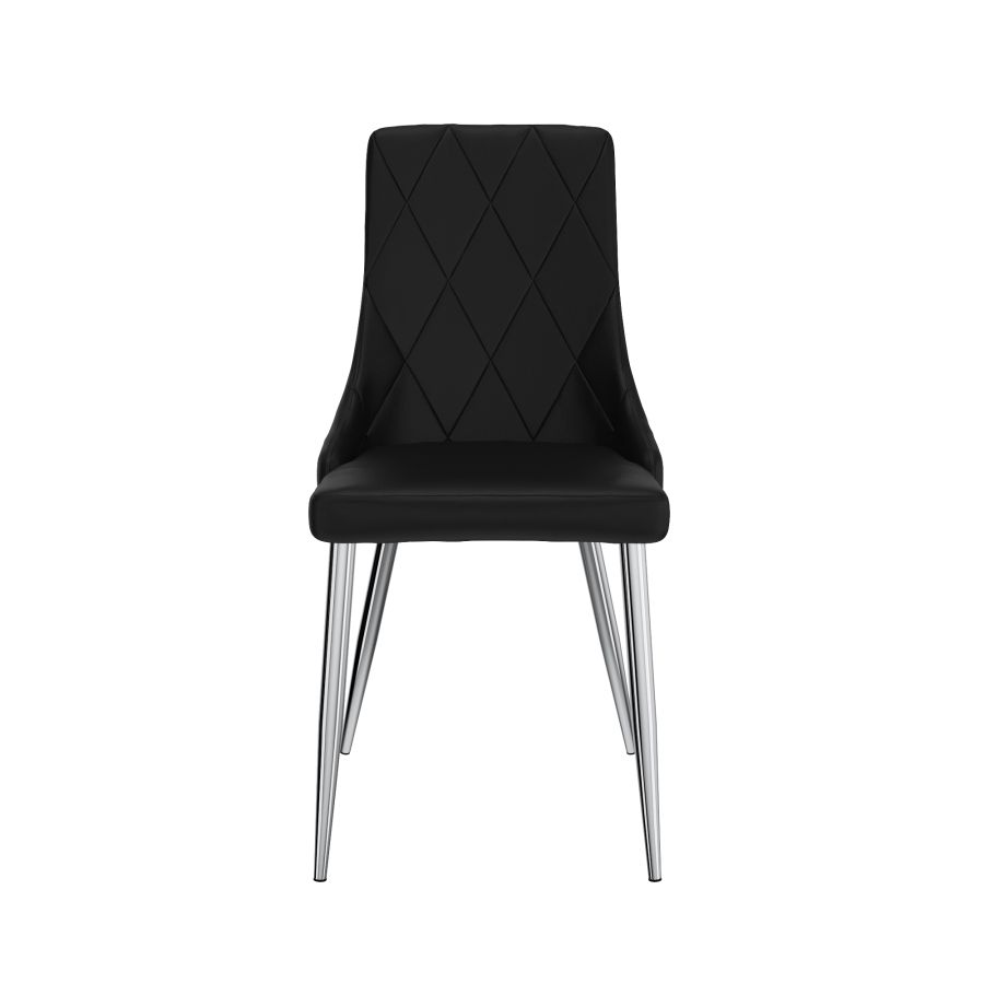 Devo Side Chair, set of 2 in Black 202-087BK
