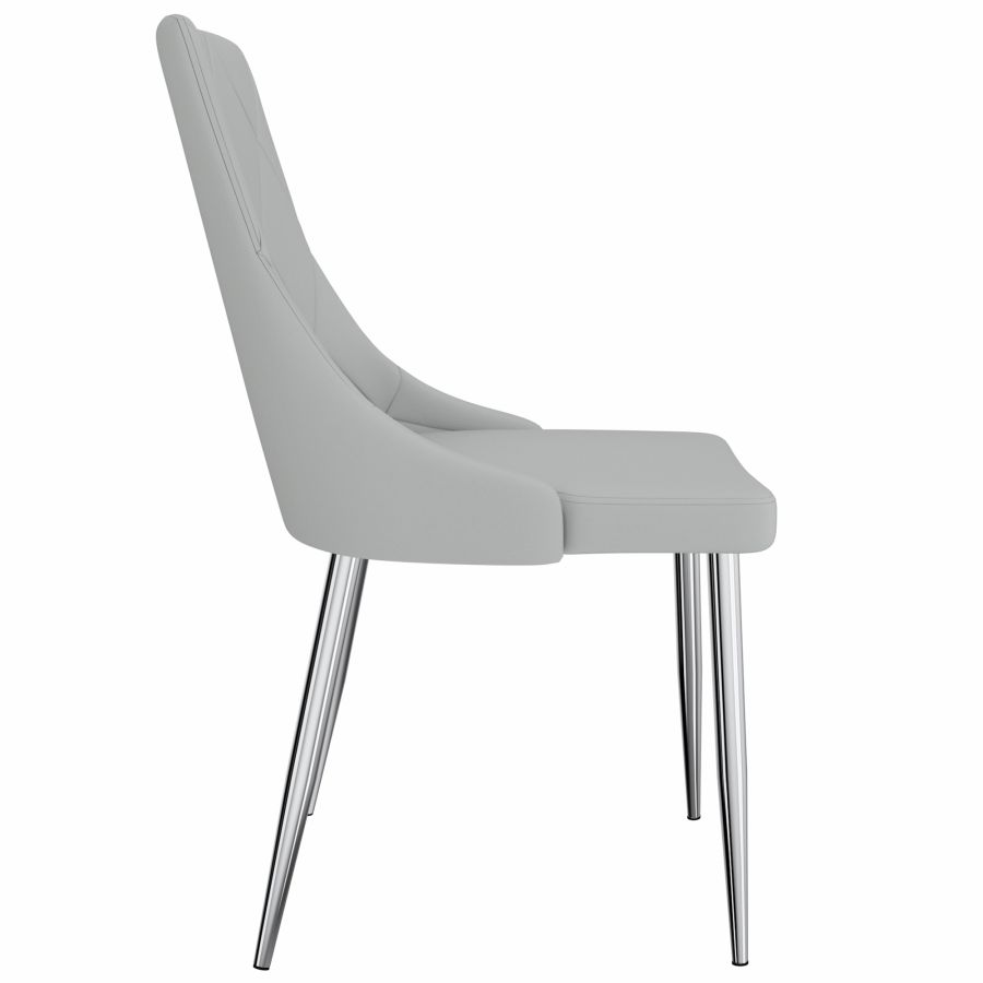 Devo Side Chair, set of 2 in Light Grey 202-087LG