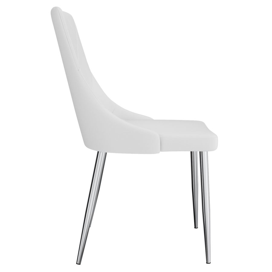 Devo Side Chair, set of 2 in White 202-087WT
