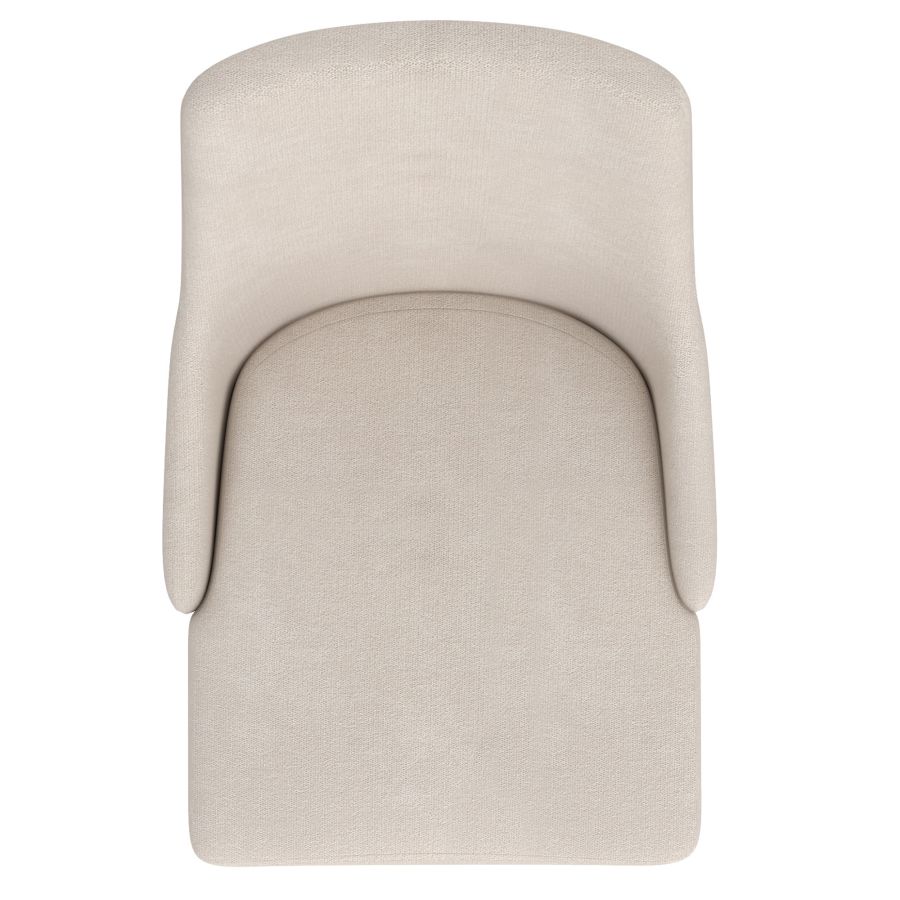 Cora Side Chair, Set of 2 in Beige and Walnut 202-182BG