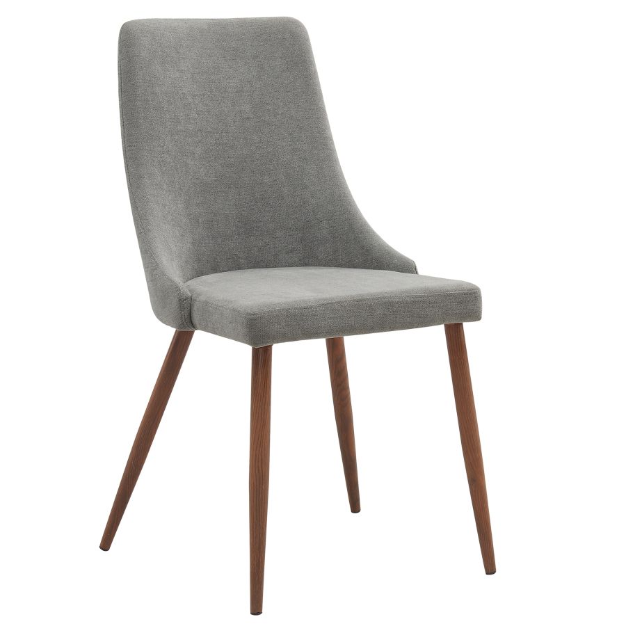 Cora Side Chair, Set of 2 in Grey and Walnut 202-182GY