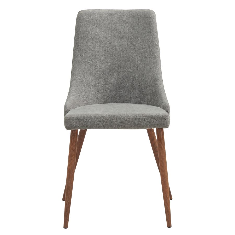 Cora Side Chair, Set of 2 in Grey and Walnut 202-182GY