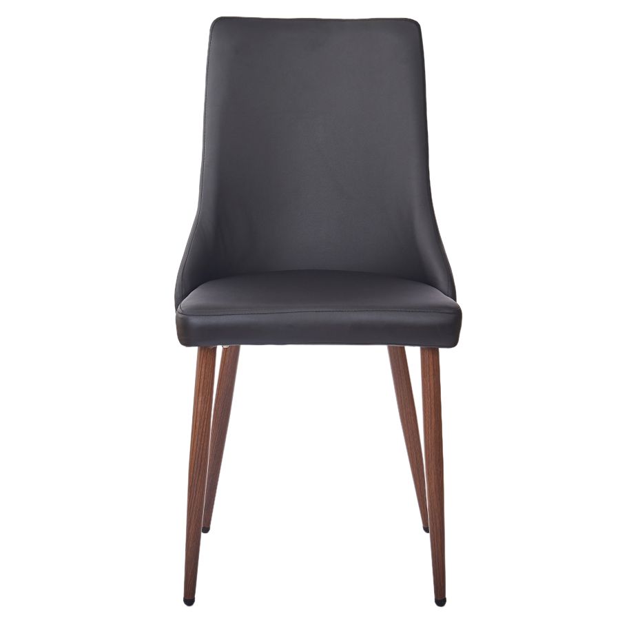 Cora Side Chair, Set of 2 in Black and Walnut 202-182PUBK
