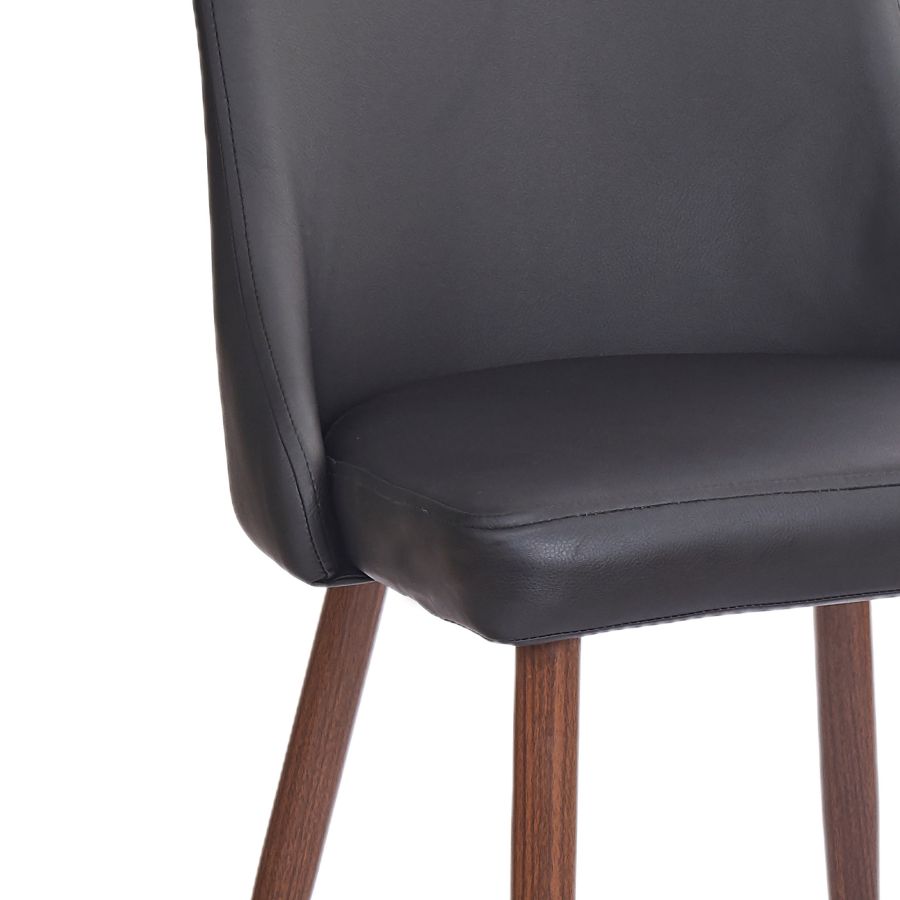 Cora Side Chair, Set of 2 in Black and Walnut 202-182PUBK