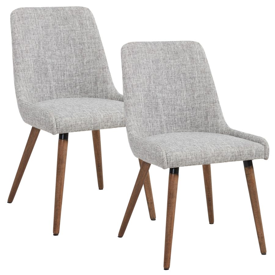 Mia Side Chair, set of 2 in Light Grey/Grey Legs 202-247GY/LG