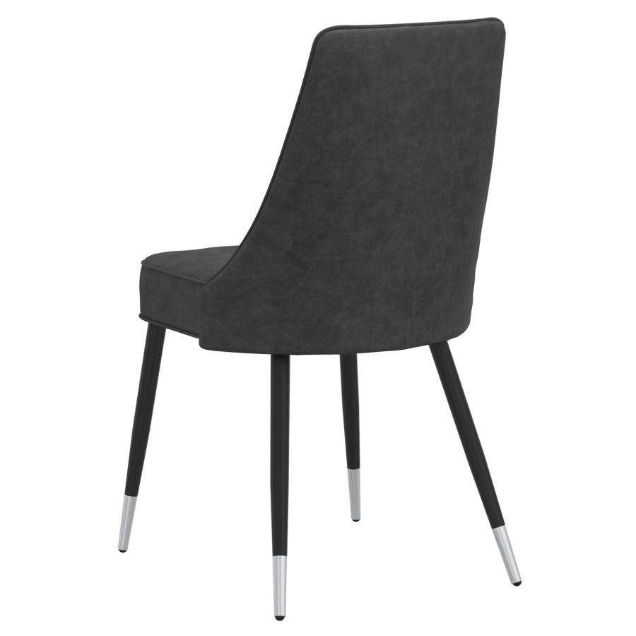 Silvano Side Chair, Set of 2 in Vintage Grey and Black 202-429GY