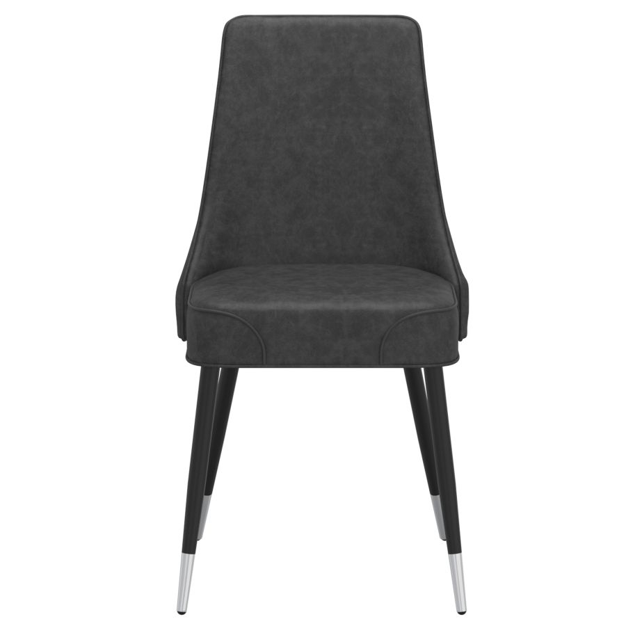 Silvano Side Chair, Set of 2 in Vintage Grey and Black 202-429GY