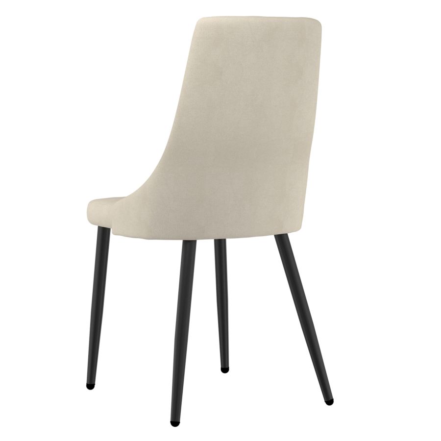 Venice Side Chair, Set of 2 in Beige and Black 202-536BEG