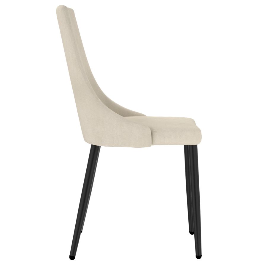 Venice Side Chair, Set of 2 in Beige and Black 202-536BEG
