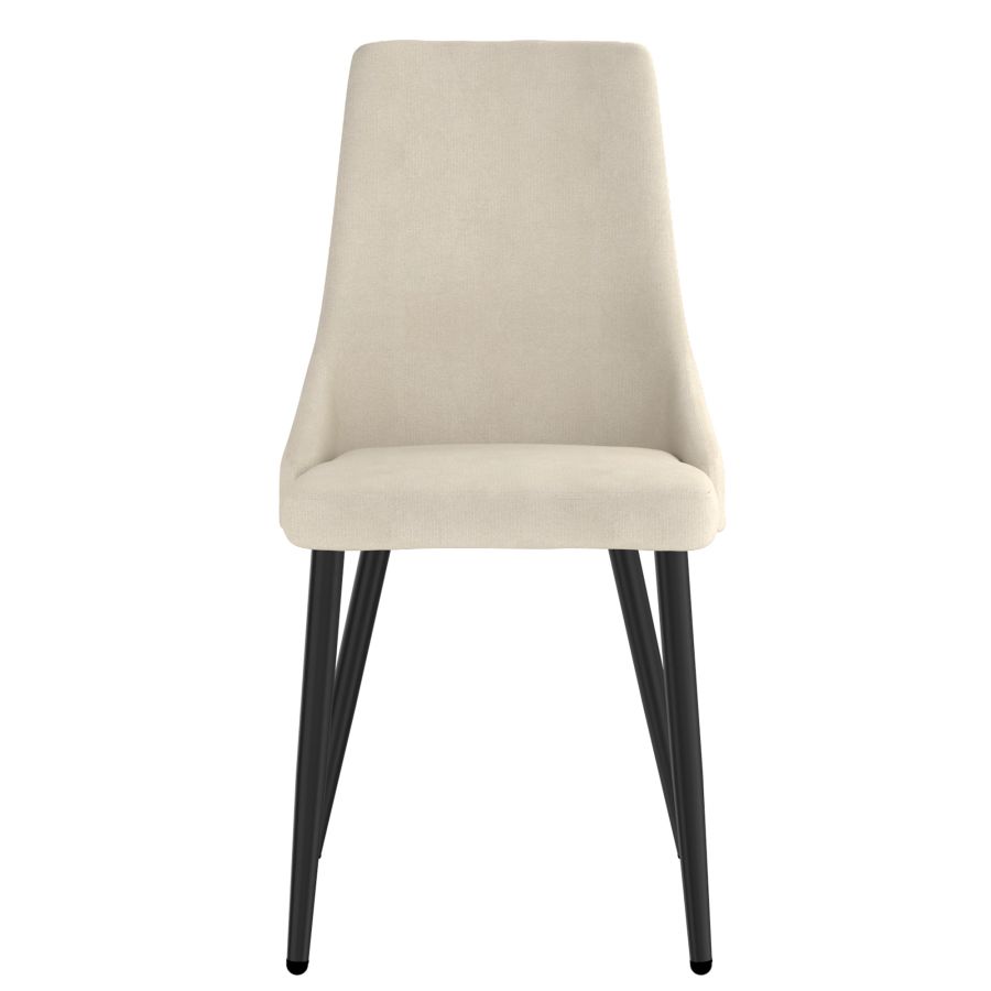 Venice Side Chair, Set of 2 in Beige and Black 202-536BEG