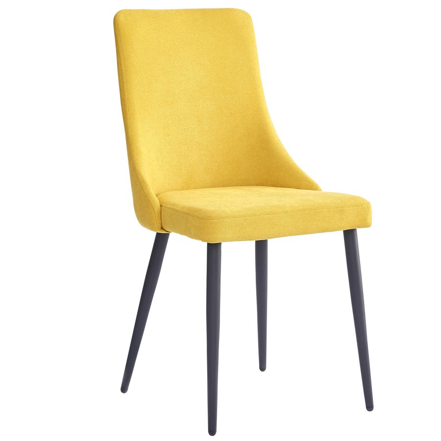 Venice Side Chair, Set of 2 in Mustard and Black 202-536MUS