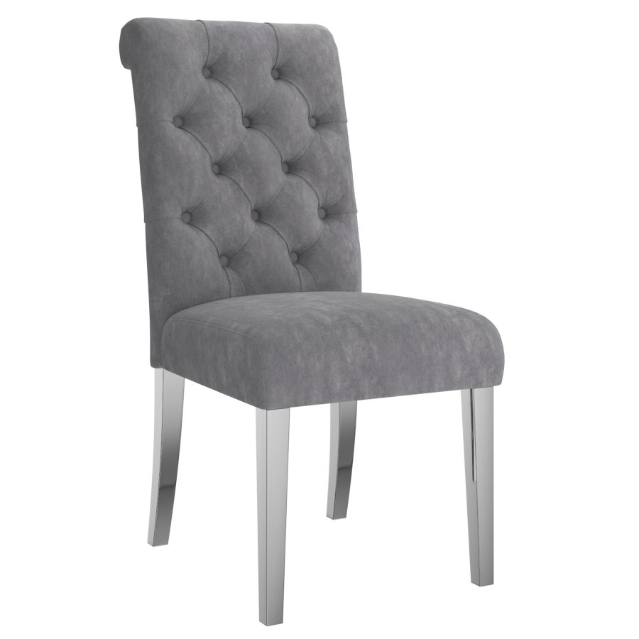 Chloe Side Chair, set of 2 in Grey 202-552GY