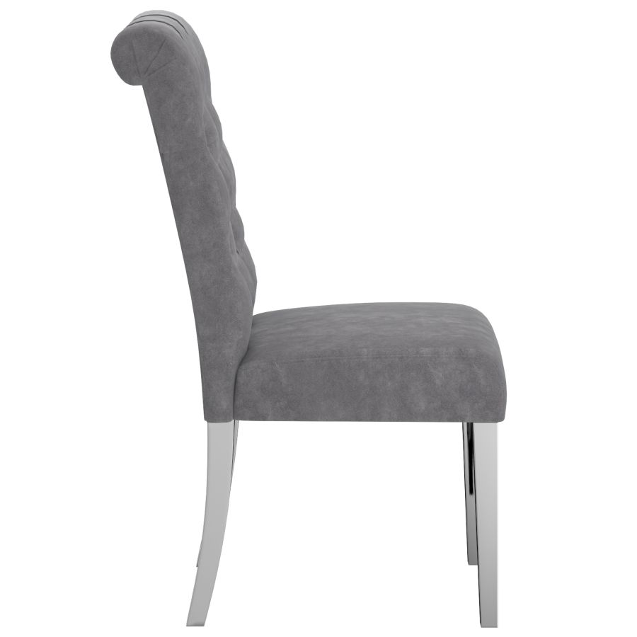 Chloe Side Chair, set of 2 in Grey 202-552GY