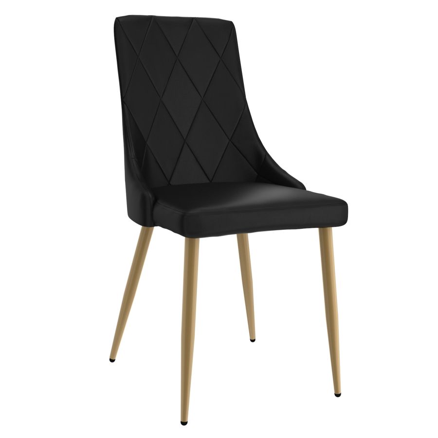 Antoine Side Chair, Set of 2, in Black 202-573BK