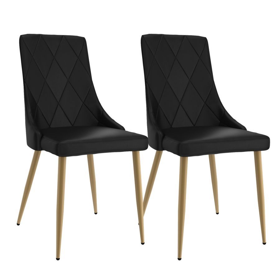 Antoine Side Chair, Set of 2, in Black 202-573BK