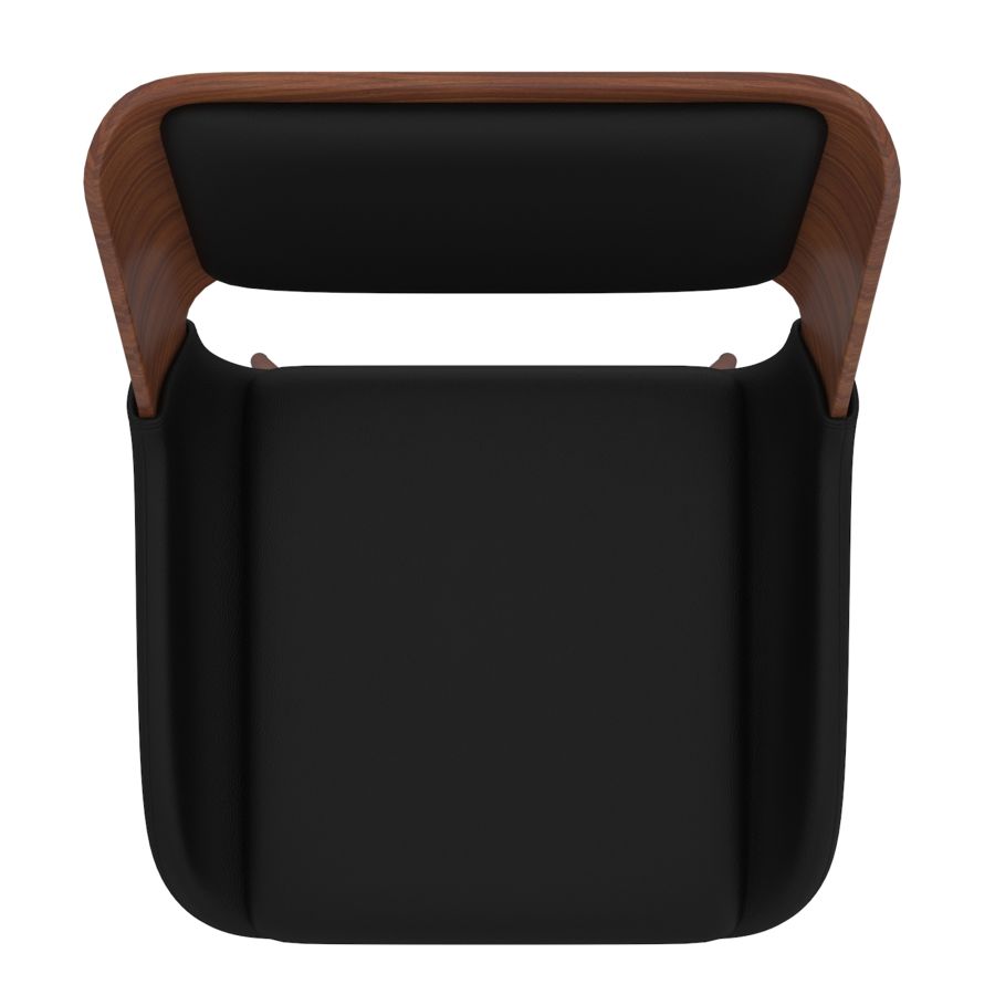 Hudson Side Chair in Black Faux Leather 202-582PUBK