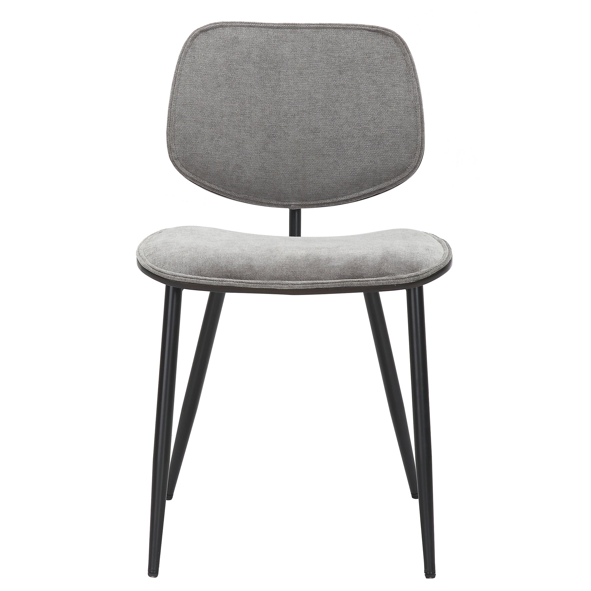 Capri Side Chair, Set of 2, in Light Grey, Walnut and Black 202-591LGY