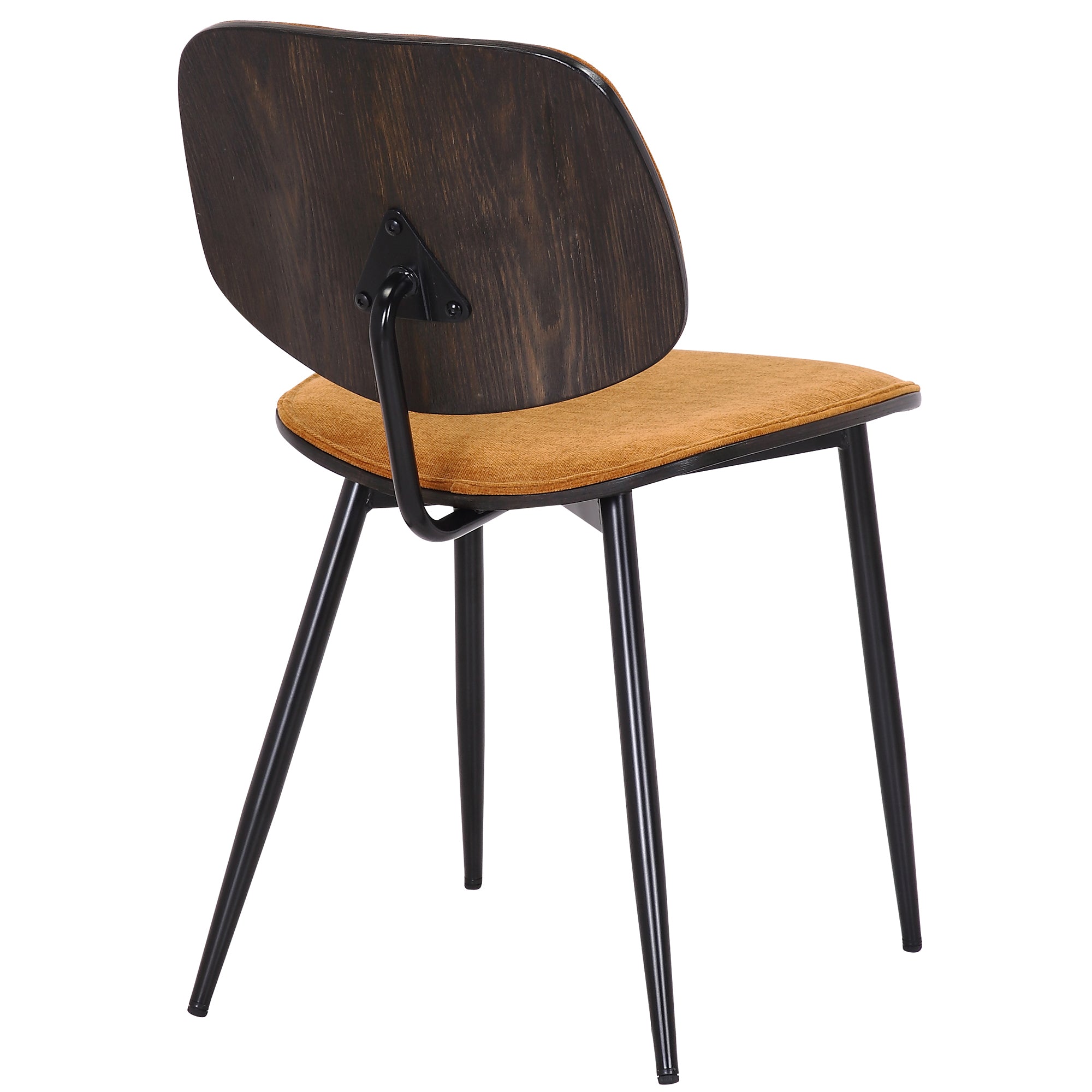 Capri Side Chair, Set of 2, in Rust, Walnut and Black 202-591RS