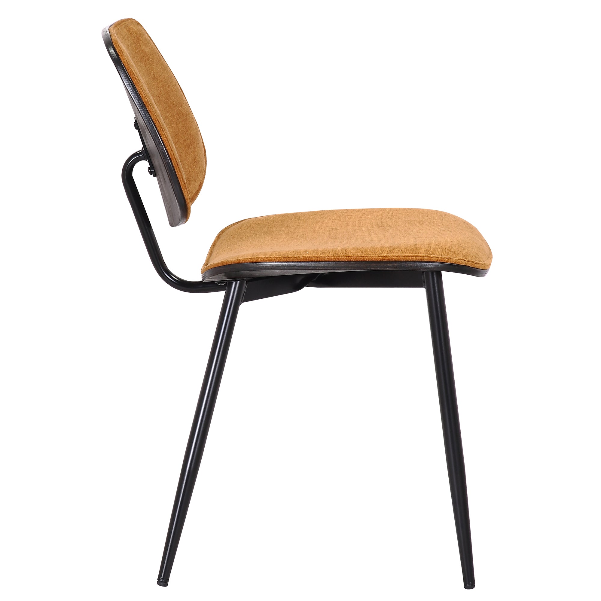 Capri Side Chair, Set of 2, in Rust, Walnut and Black 202-591RS