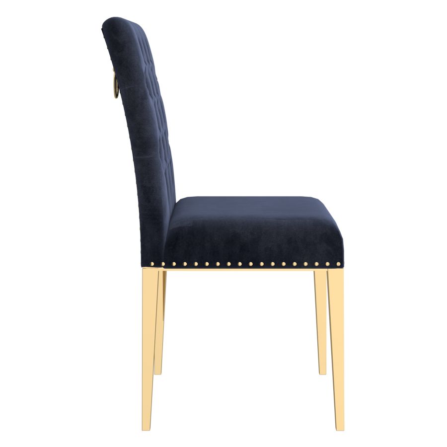 Azul Side Chair, Set of 2 in Black and Gold 202-600BK_GL